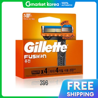 Gillette | Bộ 2 vỉ lưỡi dao cạo Gillette Fusion Manual (4 lưỡi /vỉ)