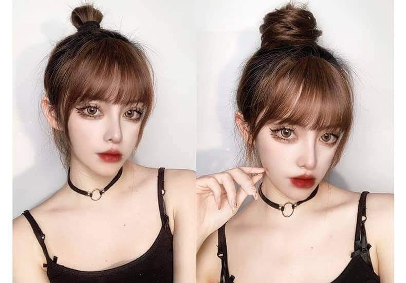 Set 2 Búi tóc giả, búi cột thẳng dùng để búi củ tỏi hoặc búi natra