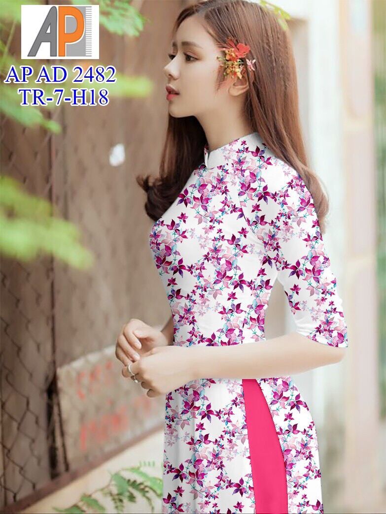 Vải áo dài hoa nhí