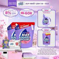 Combo 2 Túi Nước Giặt Xả MaxKleen hương Hoa Nắng (3.8kg/túi) + Lau Bề Mặt Đa Năng