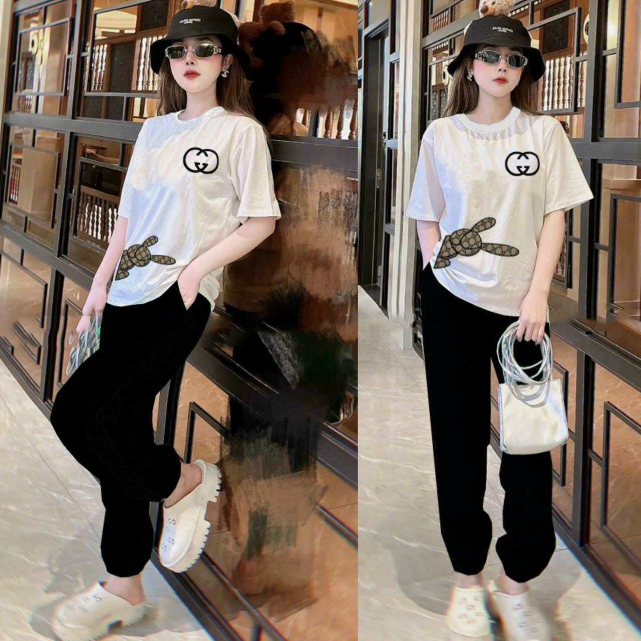 SÉT BỘ COTTON THÊU QUẦN ỐNG BO