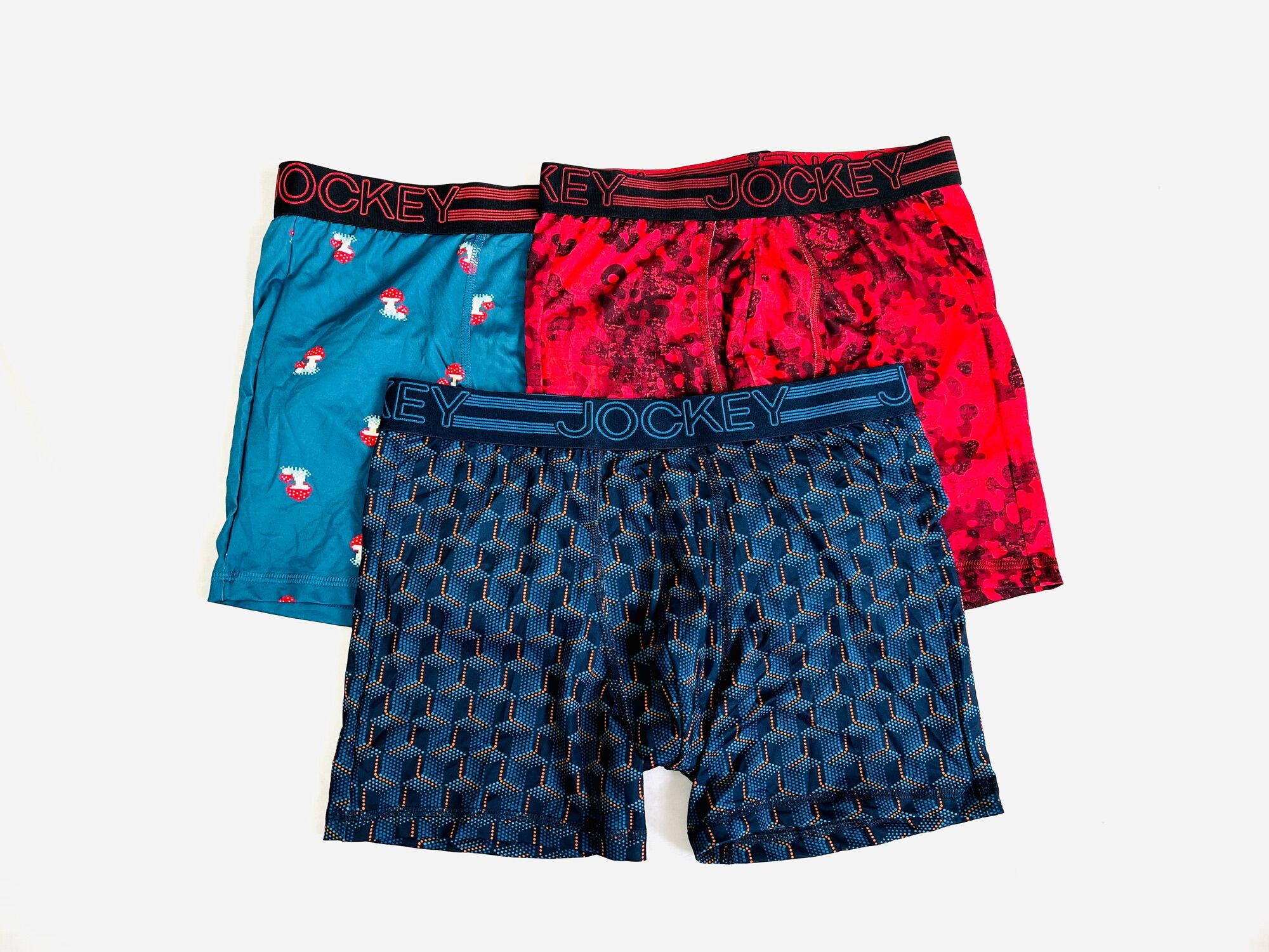 Combo 3pcs quần lót boxer nam Jockey, chất liệu 90%polyester 10%spandex co giản 4 chiều,màu sắc đa d