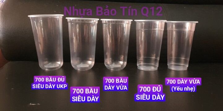 [HCM]Lốc 50 ly 700ml, LY TRÀ SỮA nhựa DÀY ĐẸP. 50 Plastic cups 700ml