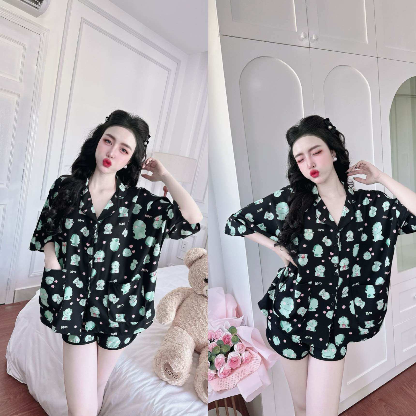 Đồ bộ Cánh dơi Bigsize 50-100kg mặc nhà cho nữ lụa đùi Y