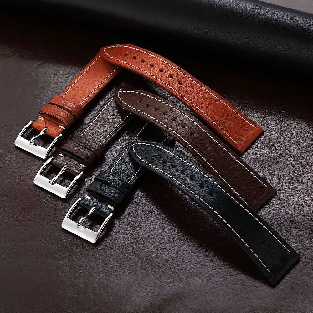 Dây đồng hồ nam da bò ý cao cấp mỏng sang trọng