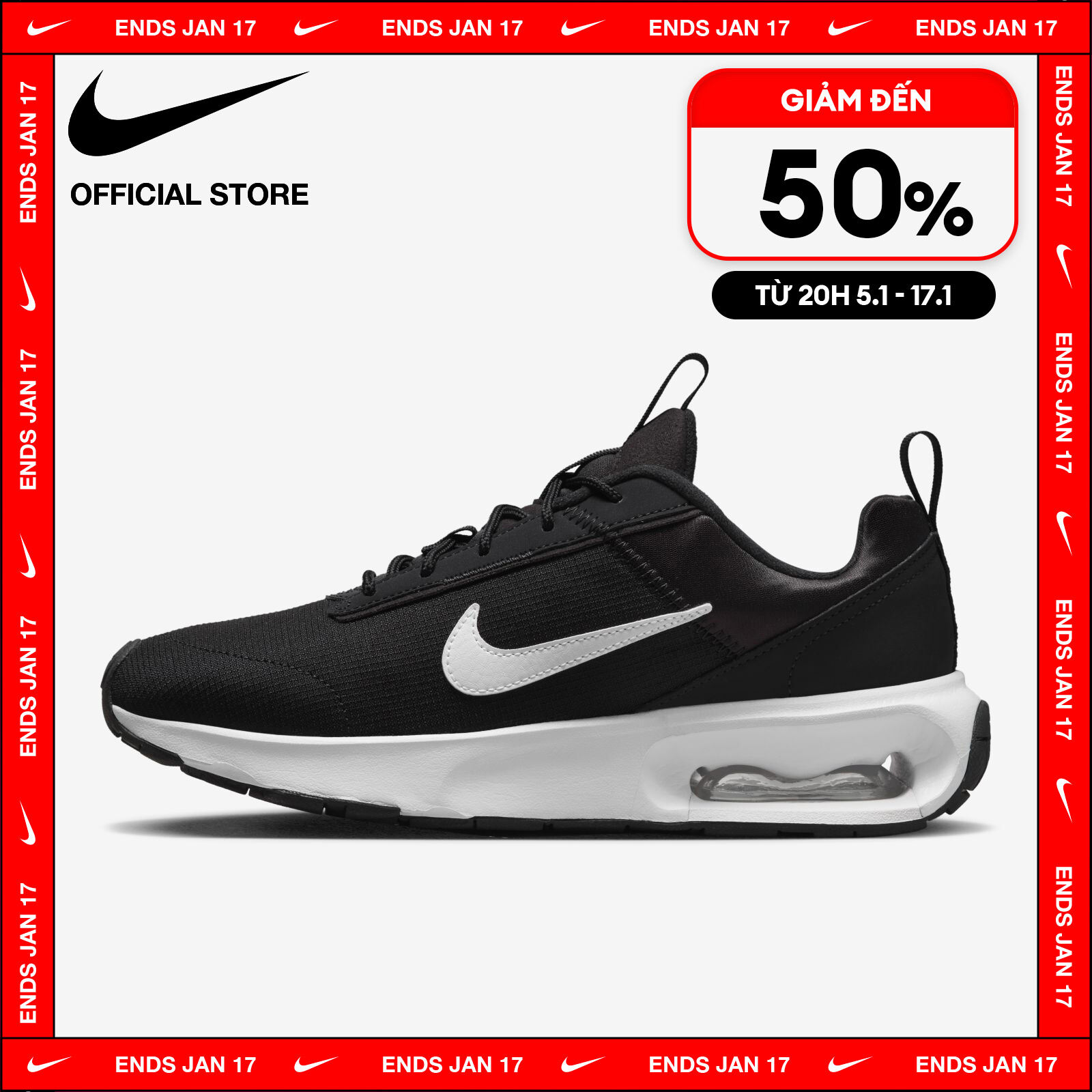 [TỪ 15-17.1 I VOUCHER 20%] Giày Thể Thao Nike Women's Air Max INTRLK Lite Shoes - Black