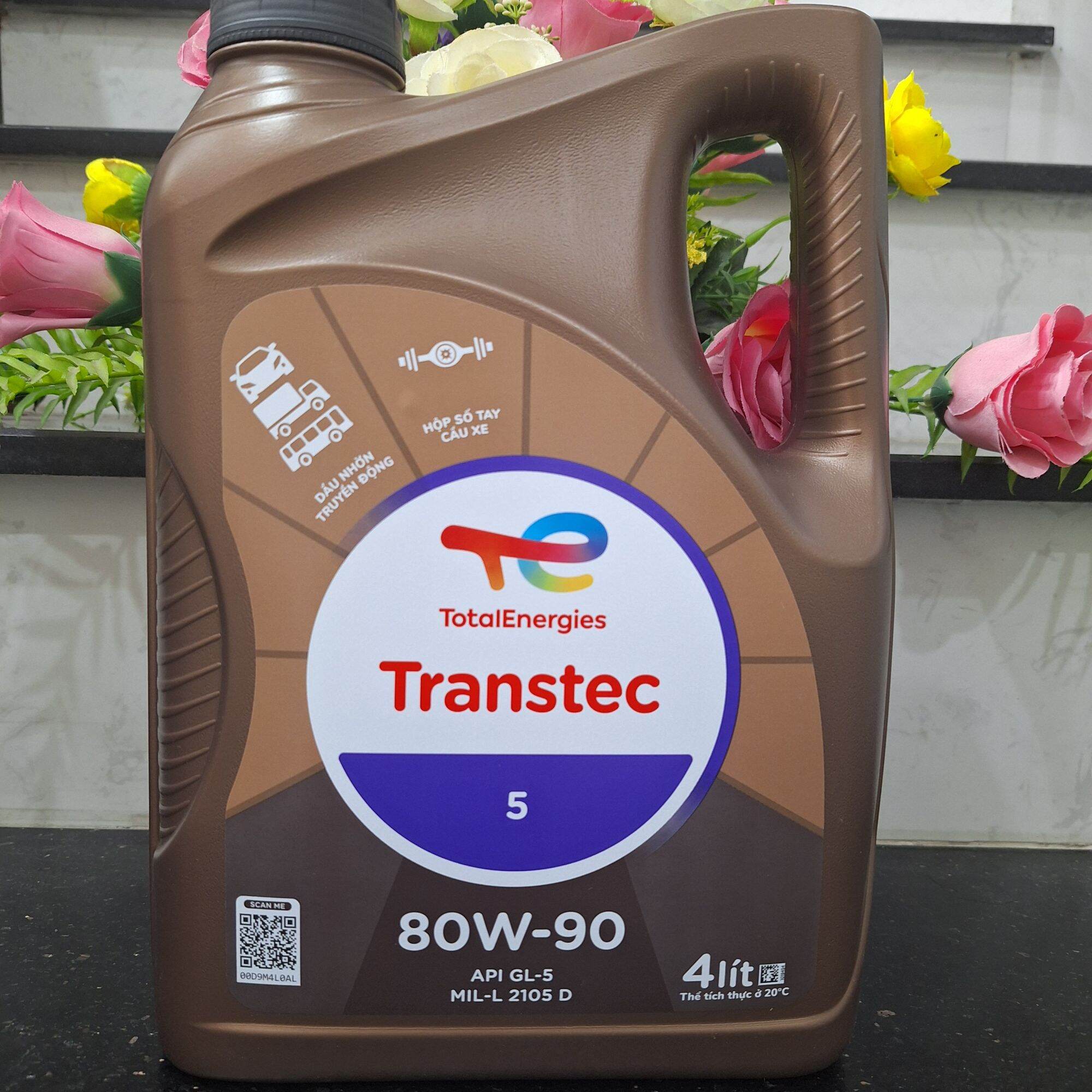 Nhớt hộp số Total TRANSTEC 5 80W90 4 lít - Dầu nhớt Total