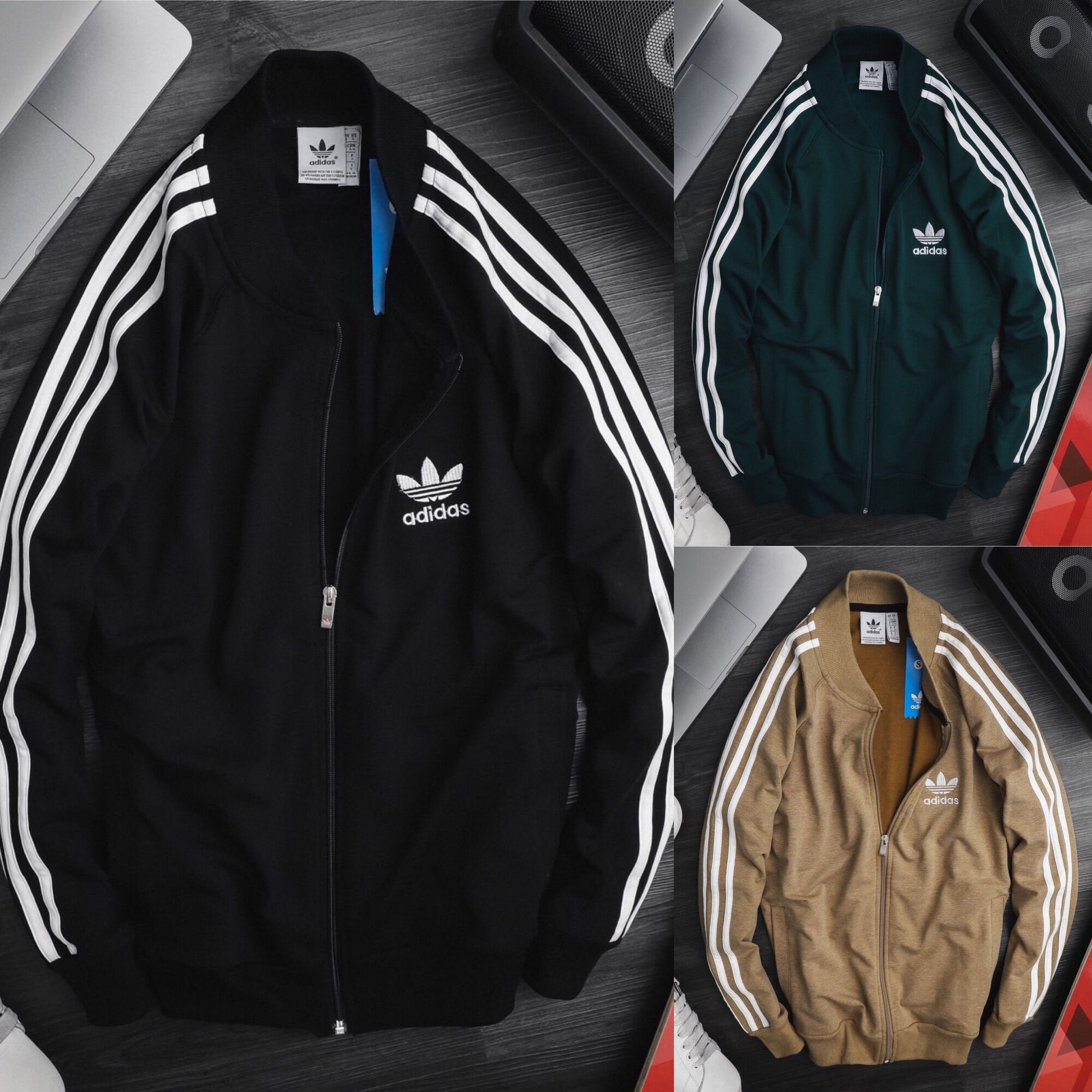 [3-5/8 Hoàn Tiền 25%]Áo khoác Adidass nỉ cá full tem tag chuẩn hãng