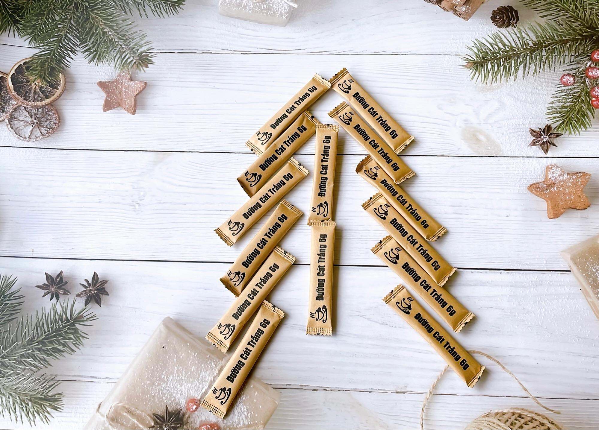 200 gói đường que cafe in sẵn 6g/gói