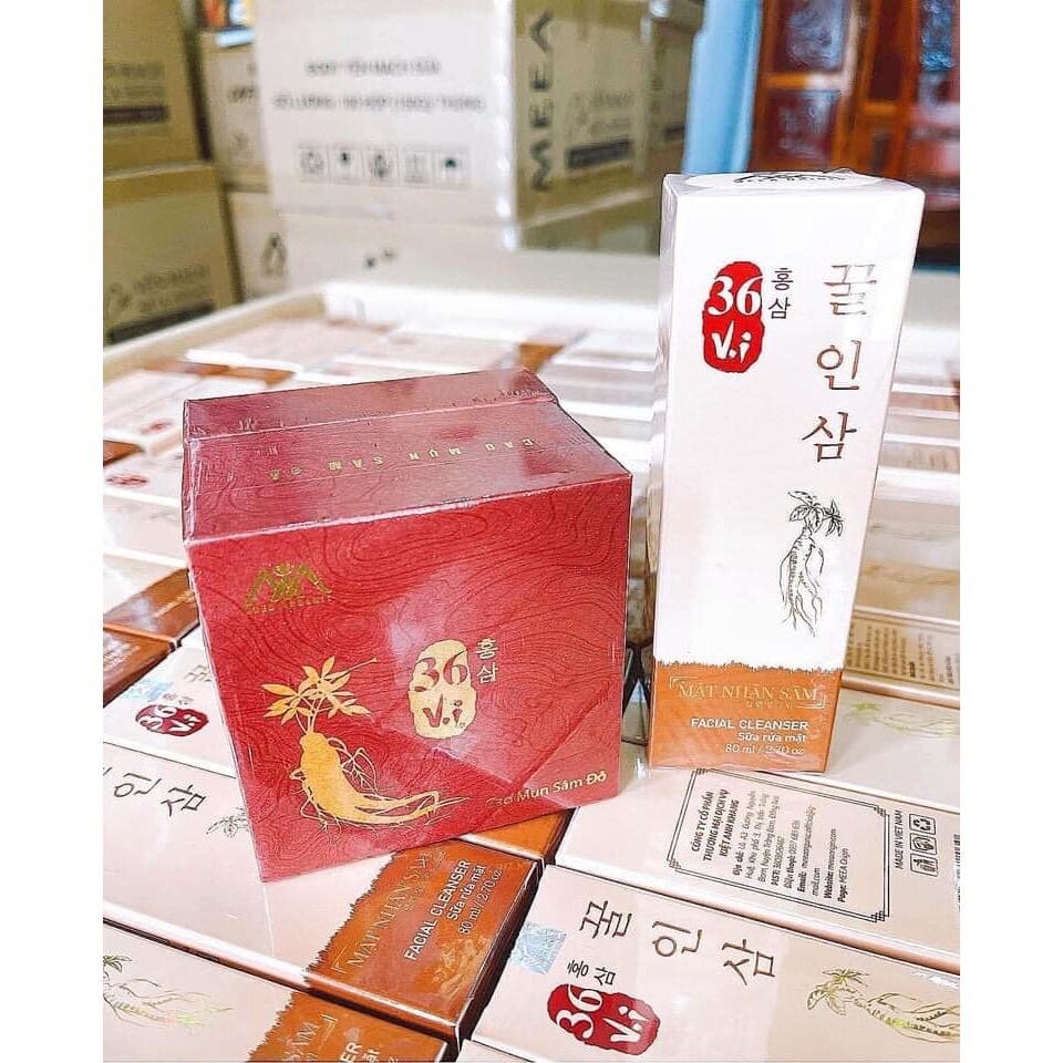[HCM](C.Hãng100%) Sữa Rửa Mặt Cao Mụn Sâm Đỏ 36 Vị - Mật Nhân Sâm