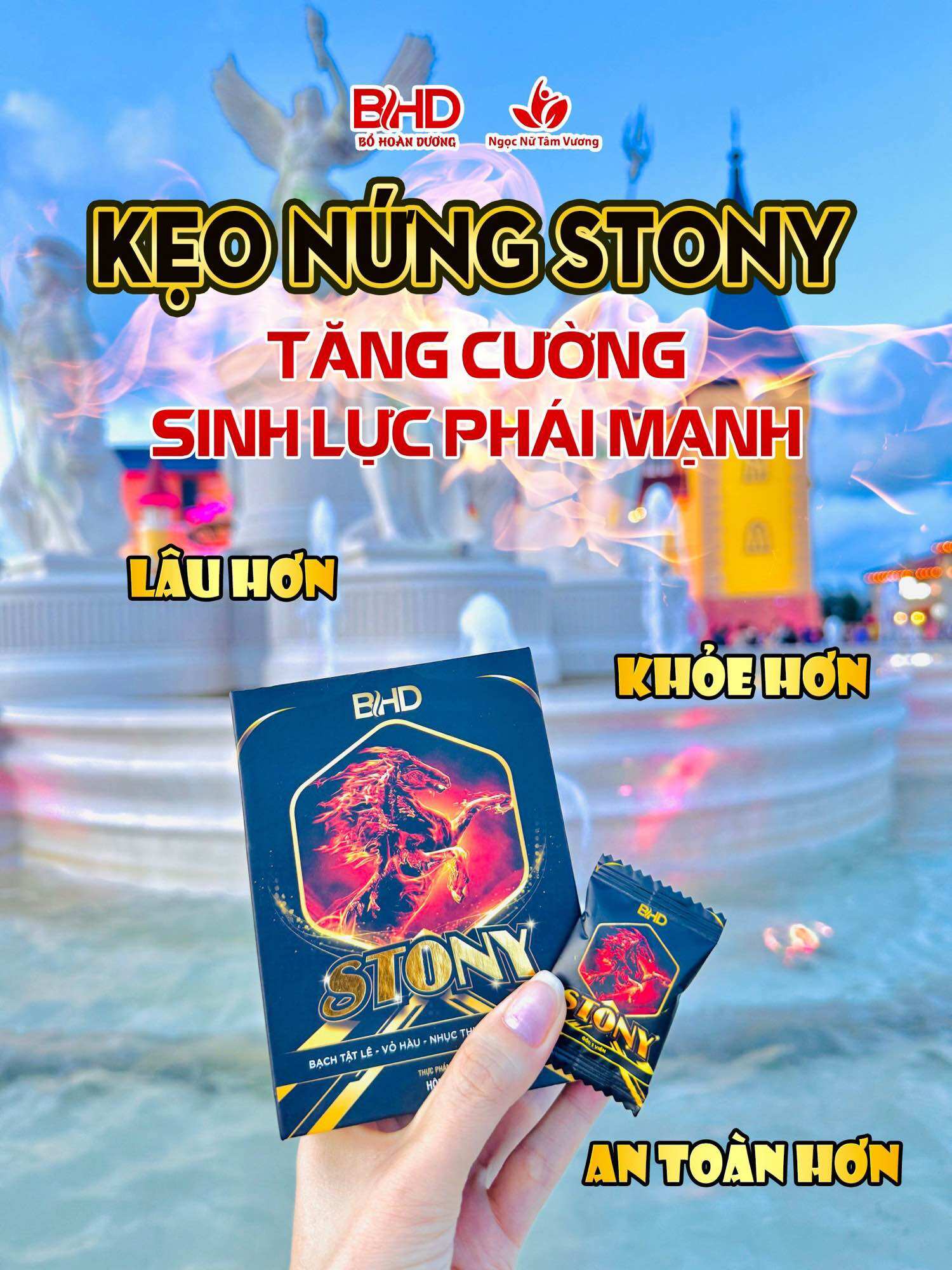 [Hộp 8 Cái] Kẹo Stony- Kẹo Đổi Gió Stony chính hãng