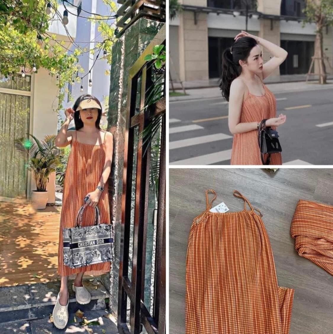Đầm hai dây Zara auth new full tag size M