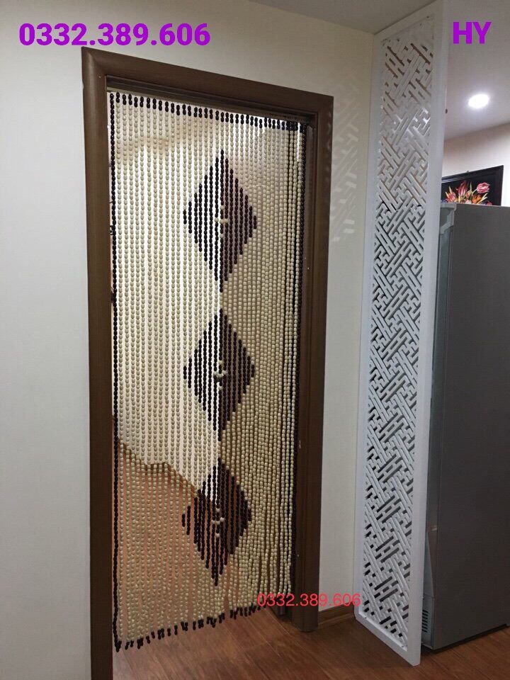 Rèm treo phòng thờ, mành hạt gỗ Bồ đề: Mẫu Trám!
