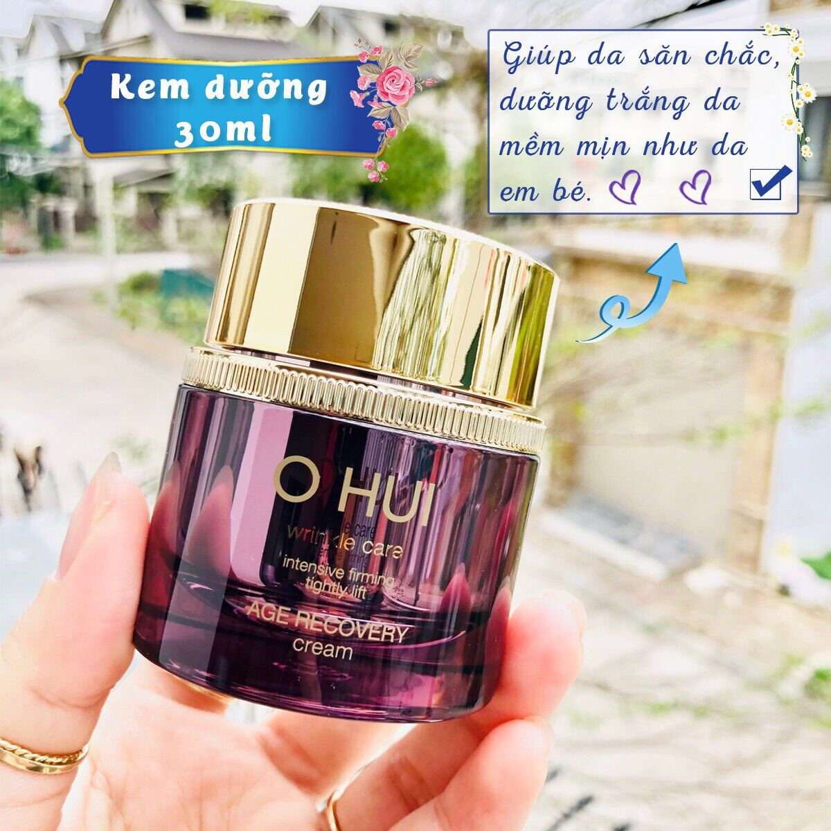 Kem dưỡng da cao cấp ohui tím baby collagen 30ml, wrinkle care age recovery: sáng da - nấp đầy nếp nhăn - chống lão hoá