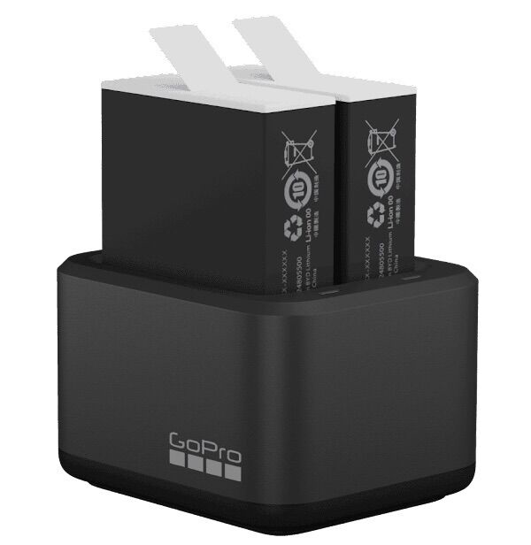 Dock sạc đôi gopro 11, 10, 9 + 2 pin enduro thế hệ mới
