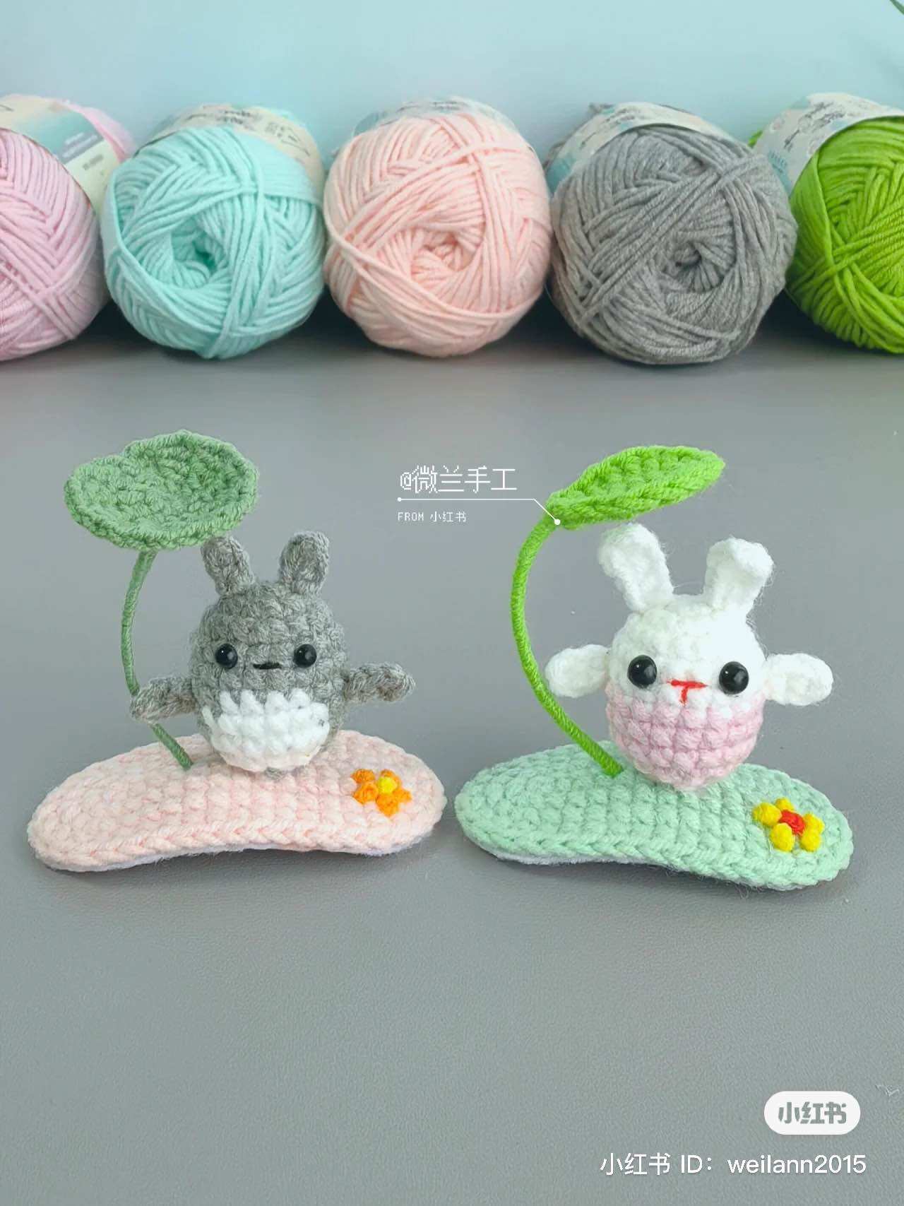 Kẹp tóc totoro /thỏ /ếch -kẹp tóc len handmade(1kẹp ạ)