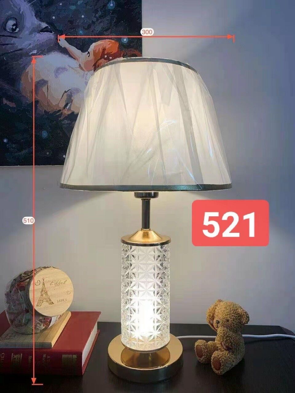 đèn ngủ để bàn thân pha lê CAO CẤP 2 chế độ