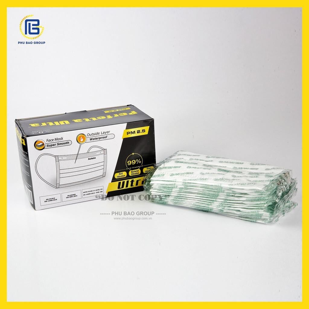Khẩu trang y tế 4 lớp Perfetta Ultra Trắng