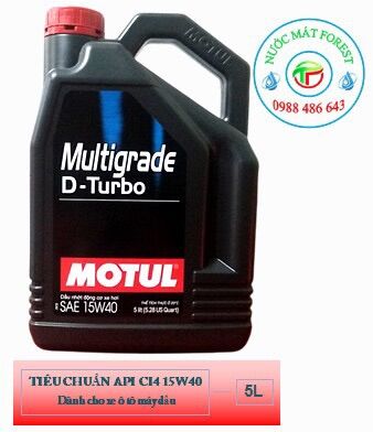 Dầu nhớt xe ô tô máy dầu multigrade d-turbo 20w50 và 15w40 5l