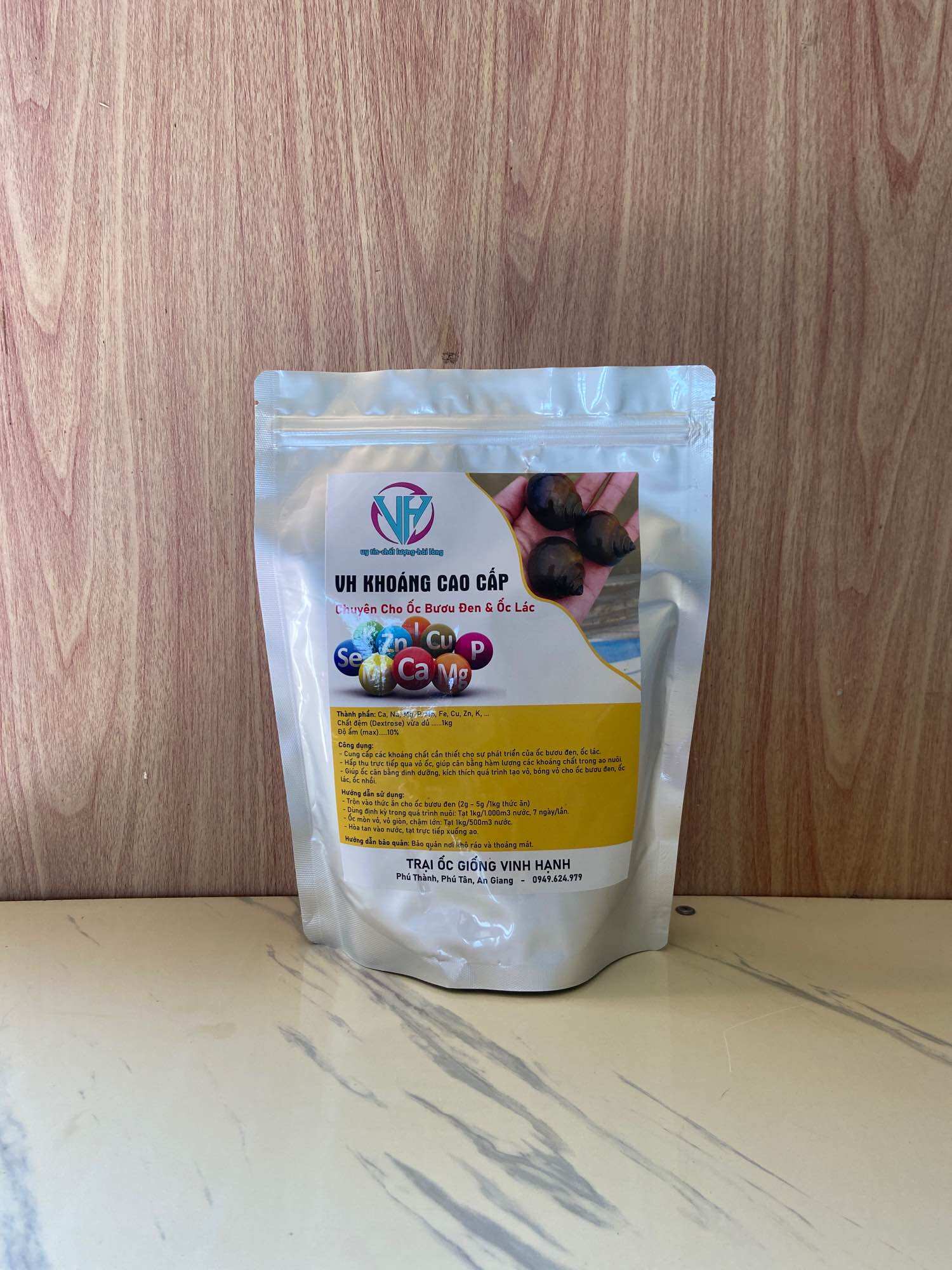 khoáng tạt cao cấp cho ốc bươu đen, ốc nhồi (túi 1kg)