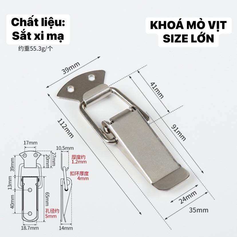 Khoá mỏ vịt, khoá lẫy gắn tủ