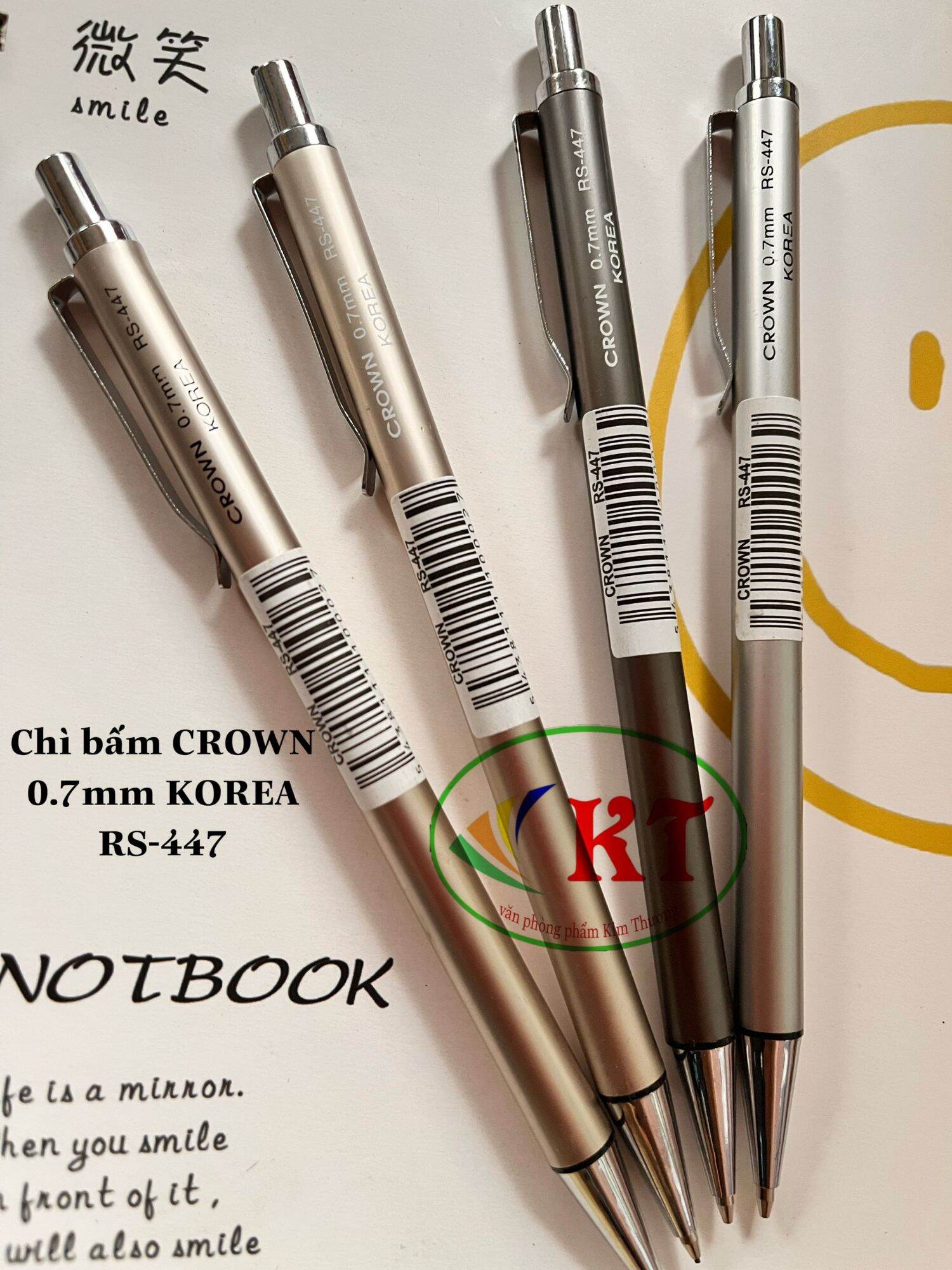 Bút chì bấm cao cấp crown 0.7mm korea mã rs-447
