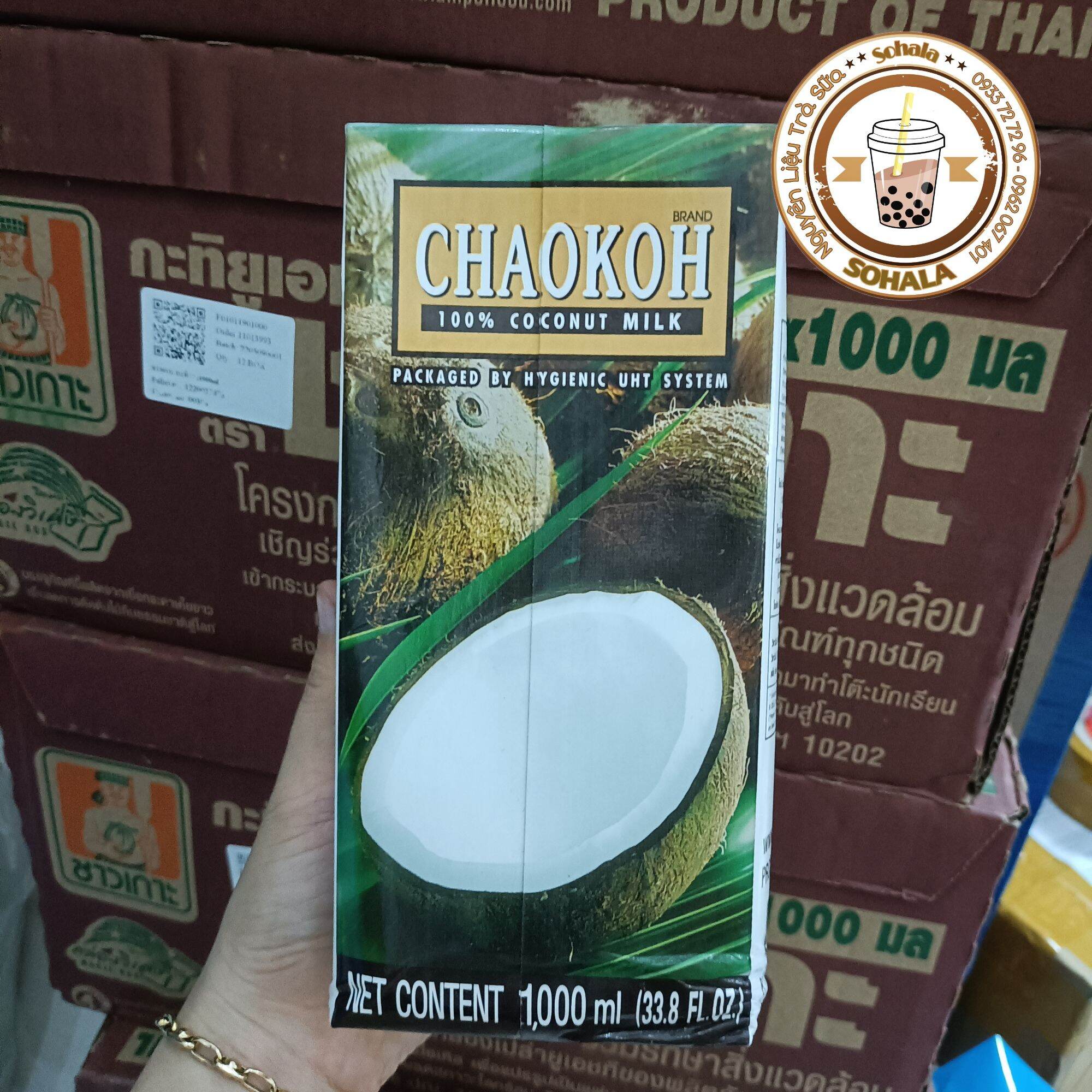 Nước Cốt Dừa Thái Lan Chaokoh hộp 1 lít