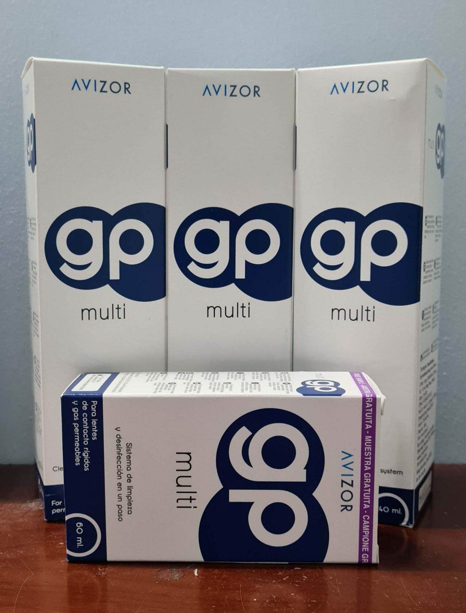 Giá bán [3 tặng 1 GP 60ml] Combo 3 chai dung dịch ngâm rửa kính áp tròng cứng Avizor GP multi 60ml