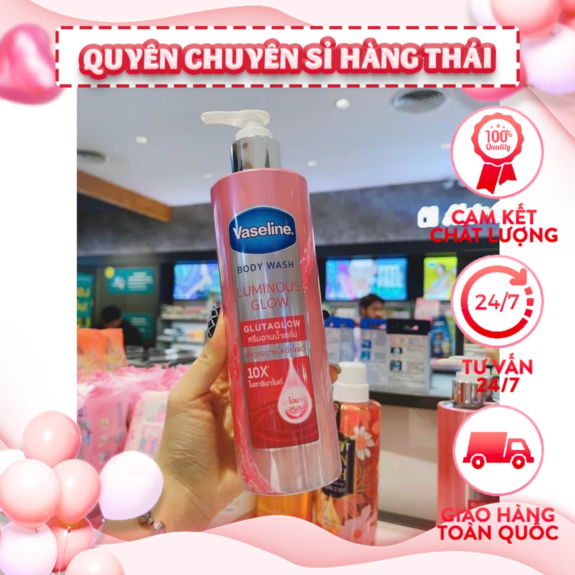 Sữa tắm vaseline gluta glow 10x thái lan