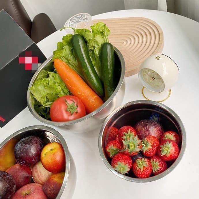 Combo 3 bát inox chia vạch đủ size