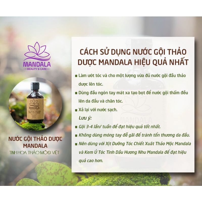Nước Gội MANDALA nước gội thảo dược chăm sóc tóc MANDALA