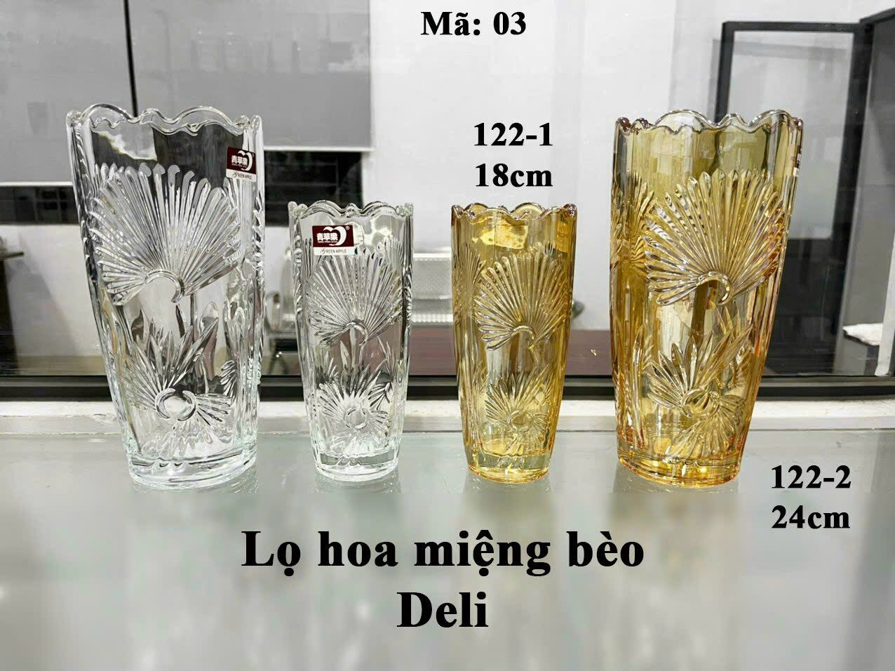 Lọ hoa thủy tinh pha lê cao cấp