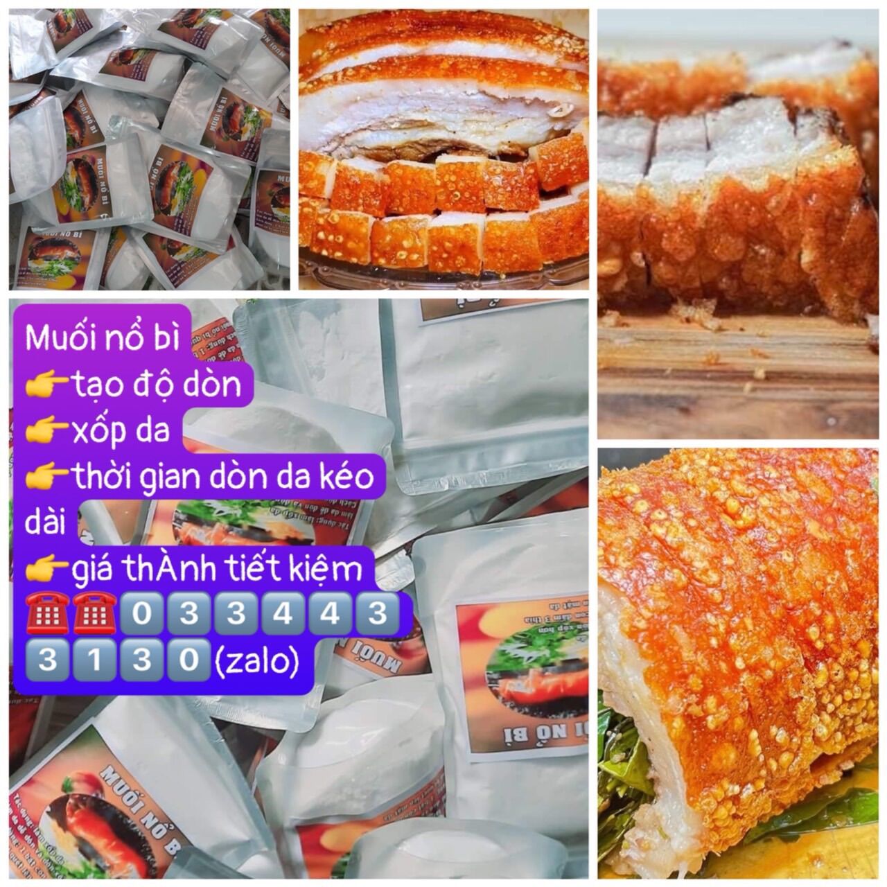 1 kí muối nổ bì heo