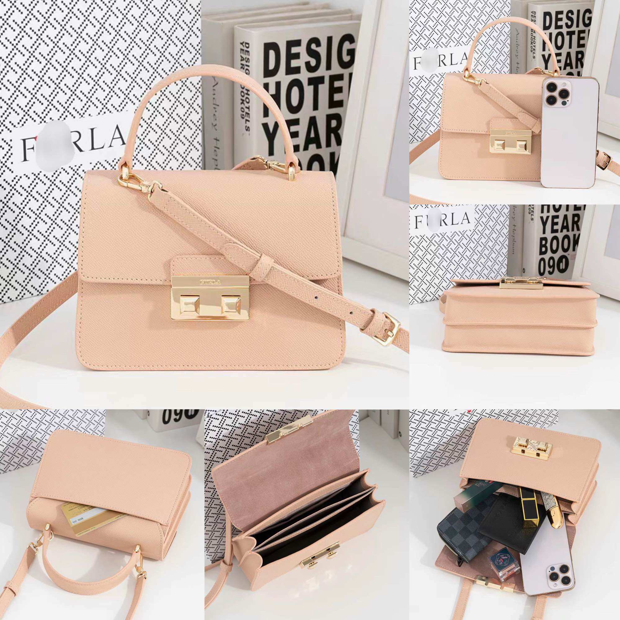 Túi Furl@ Bella Mini Top Handle da thật