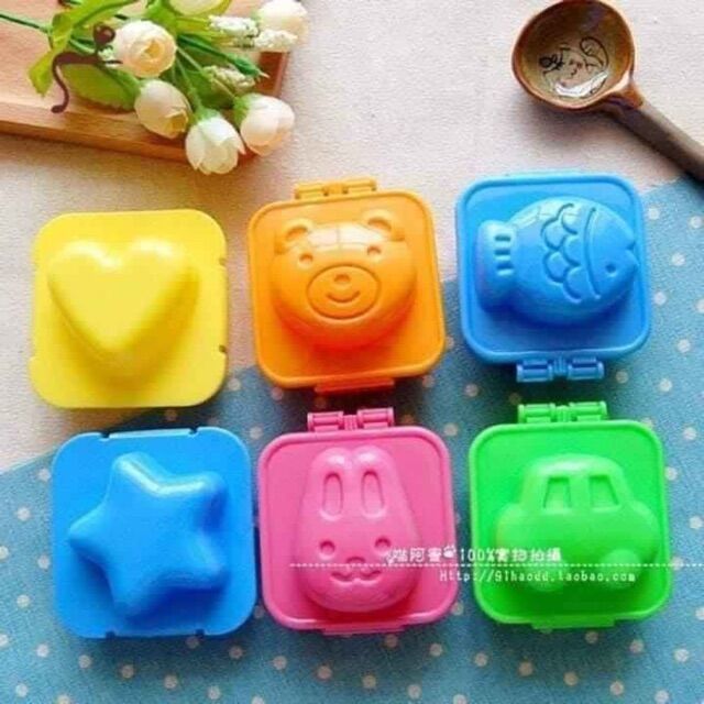 Set 6 khuôn Bento ép cơm, đậu hũ, thạch cho bé
