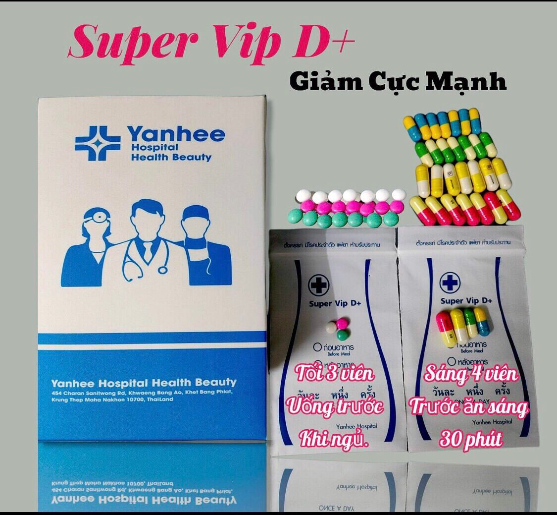Giảm Cân super Vip D+ Thái lan [Giảm 4-5kg 1 liệu trình 7 ngày]