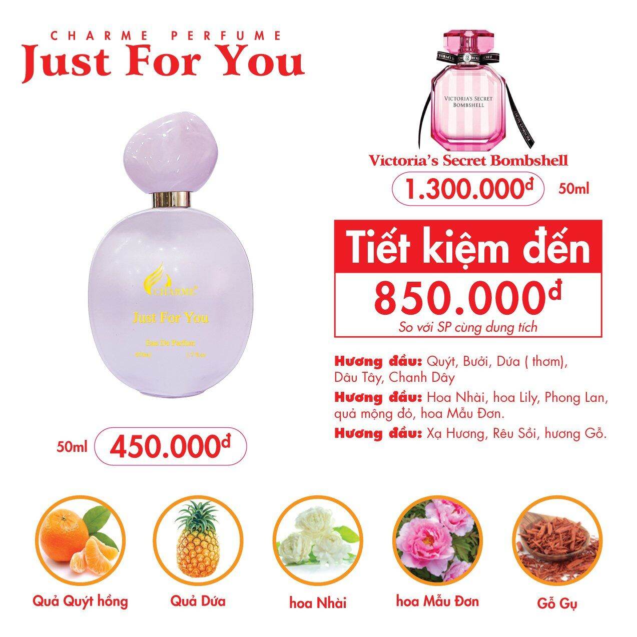 nước hoa nữ Just for you 50ml