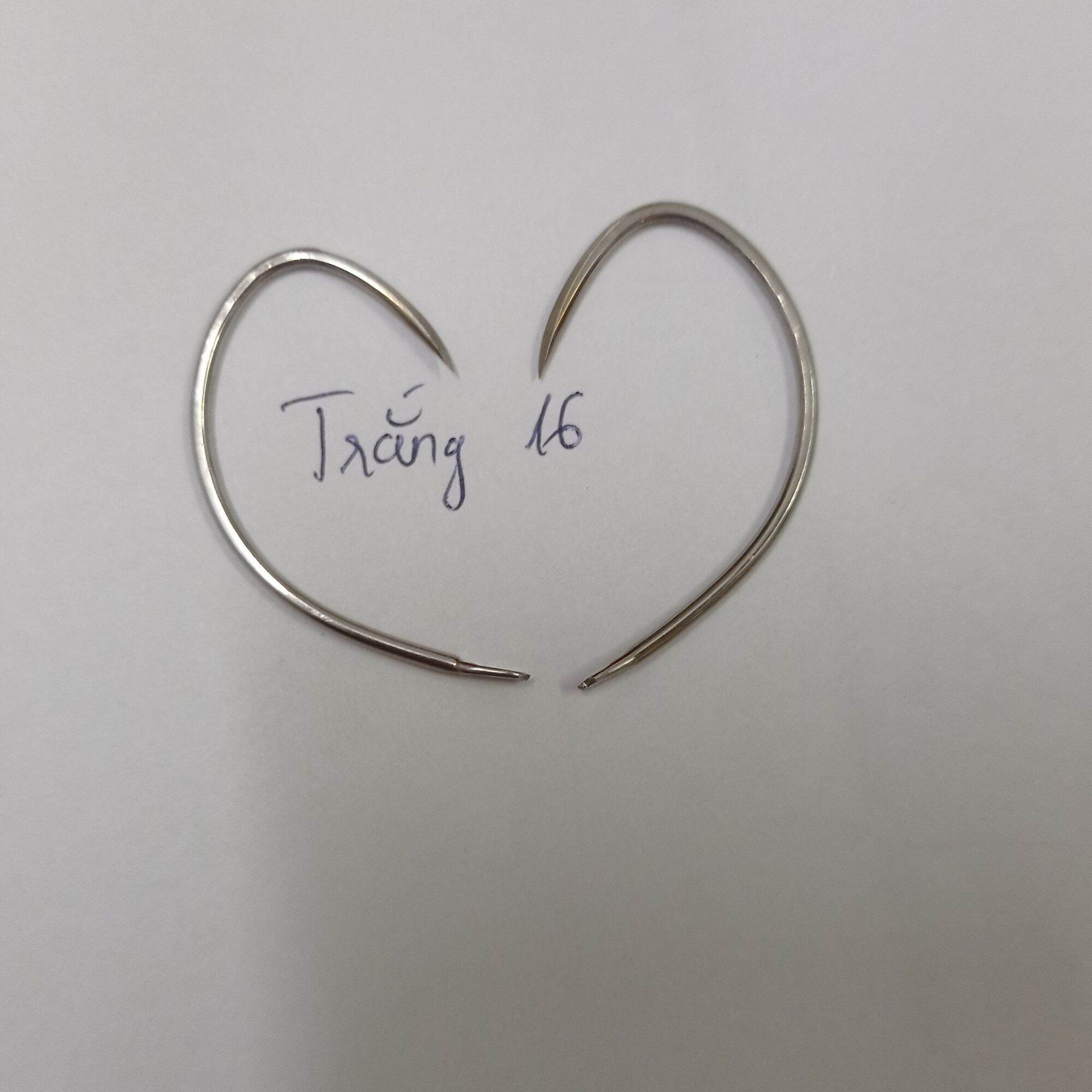 (10 tặng 1) Phôi lưỡi câu lục thép trắng