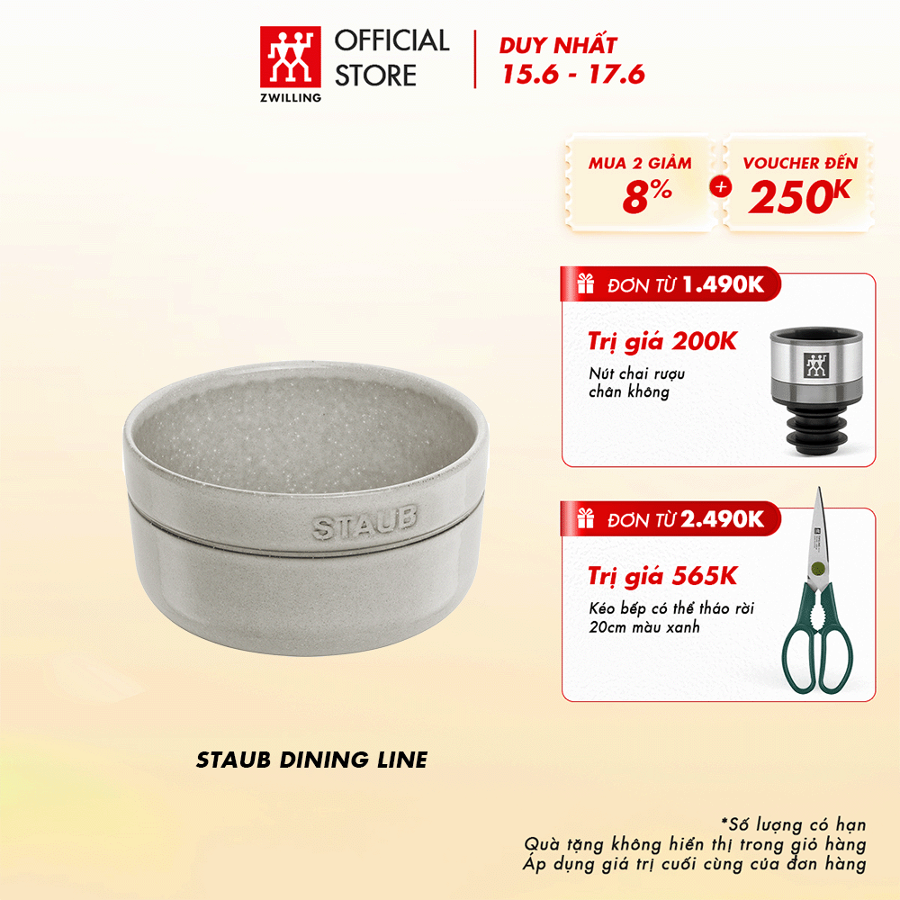 [ZWILLING] Chén sứ STAUB 12cm, màu white truffle