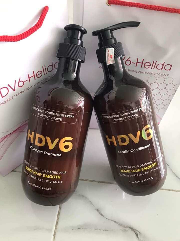 Cặp gội xả hdv6 cặp 800mlx2, thơm mền mượt