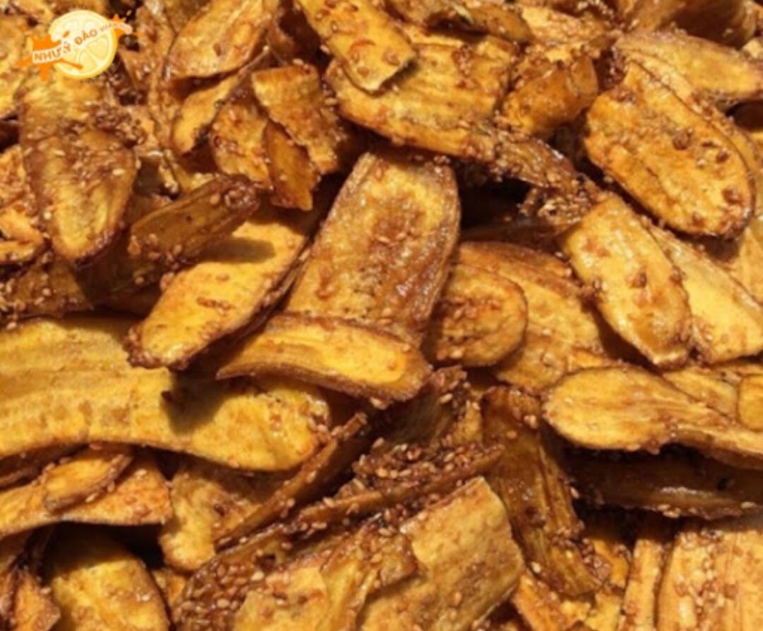 CHUỐI SẤY MÈ GỪNG GIÒN,NGON