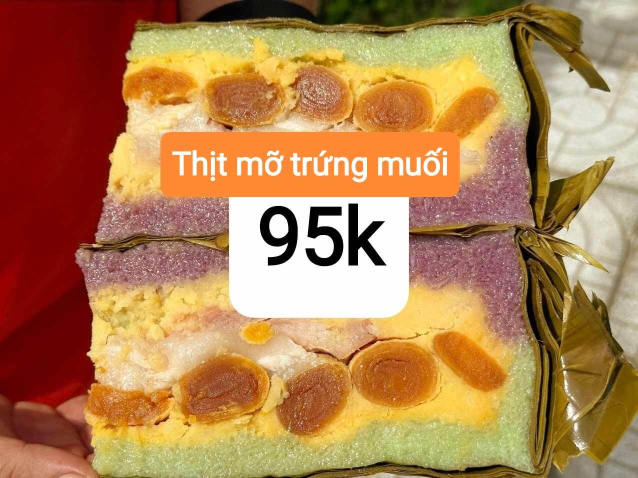 bánh tét thịt mỡ trứng muối có nước cốt