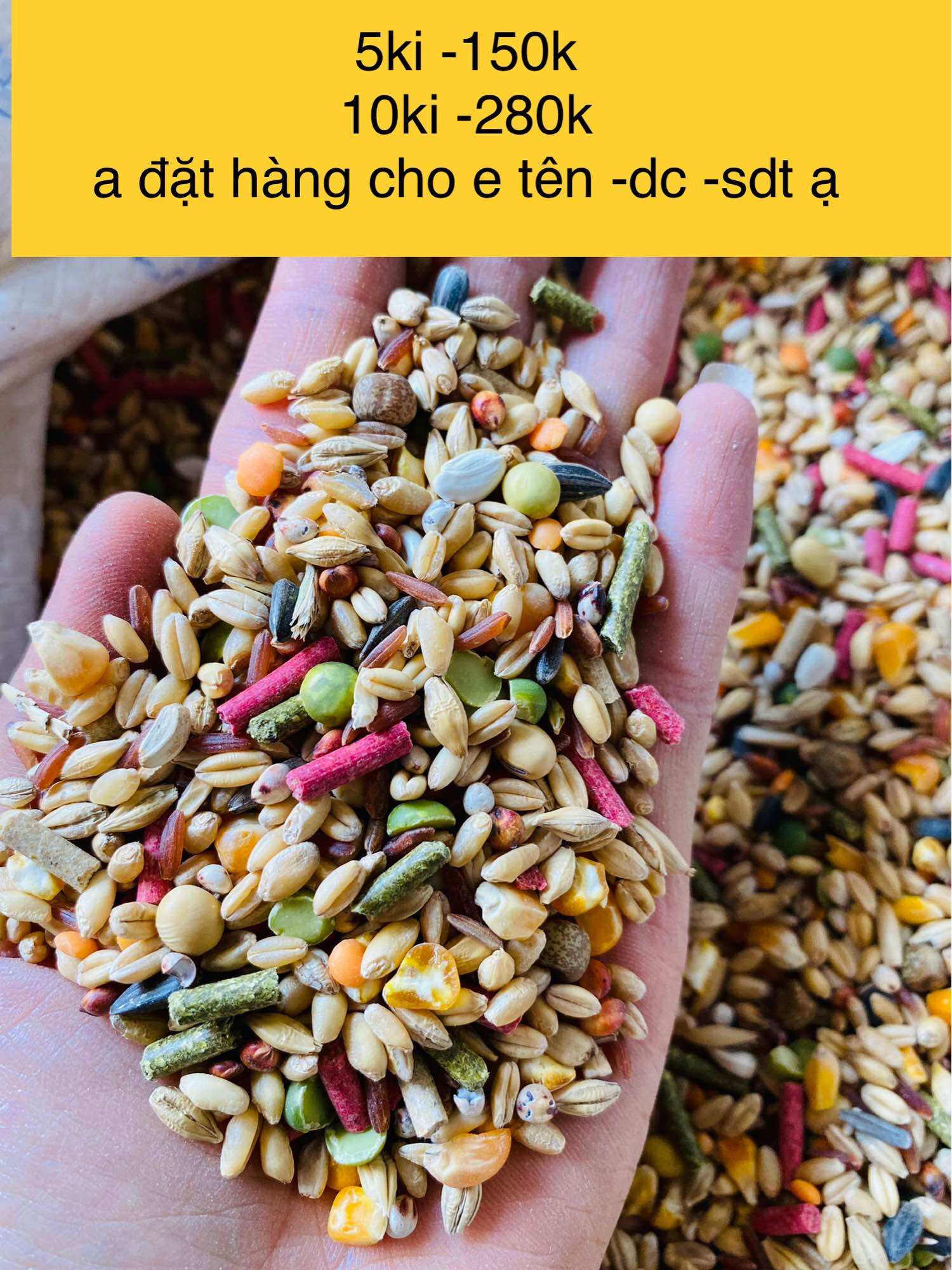 Ngũ cốc gà đá túi 5ki giúp gà lên tay nhiều dinh dưỡng