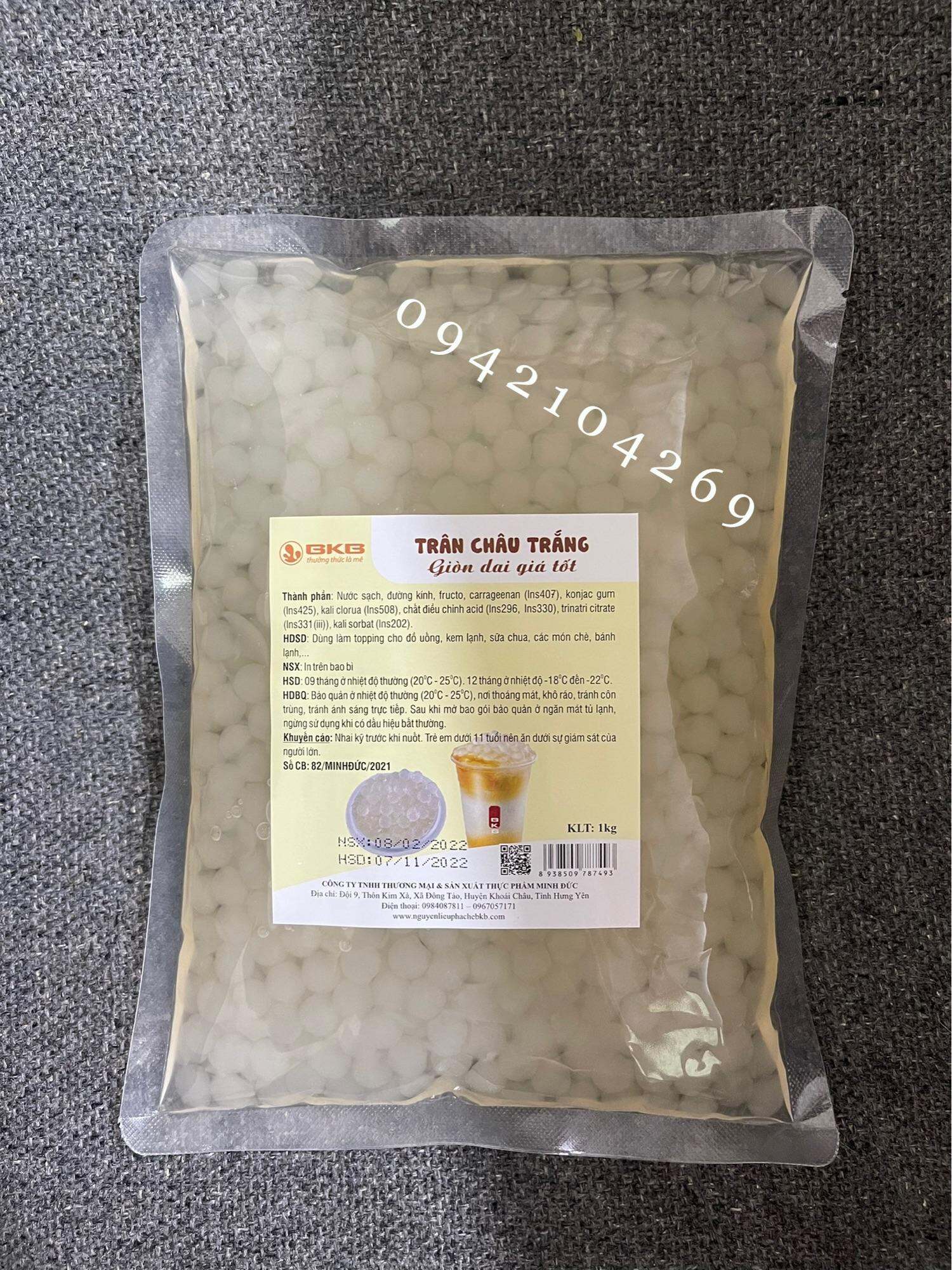 Thạch trân châu 3q Trắng giòn ngon gói 1kg/ Thạch Trân châu 3q đen caramen Anan-Sunny gói 1kg