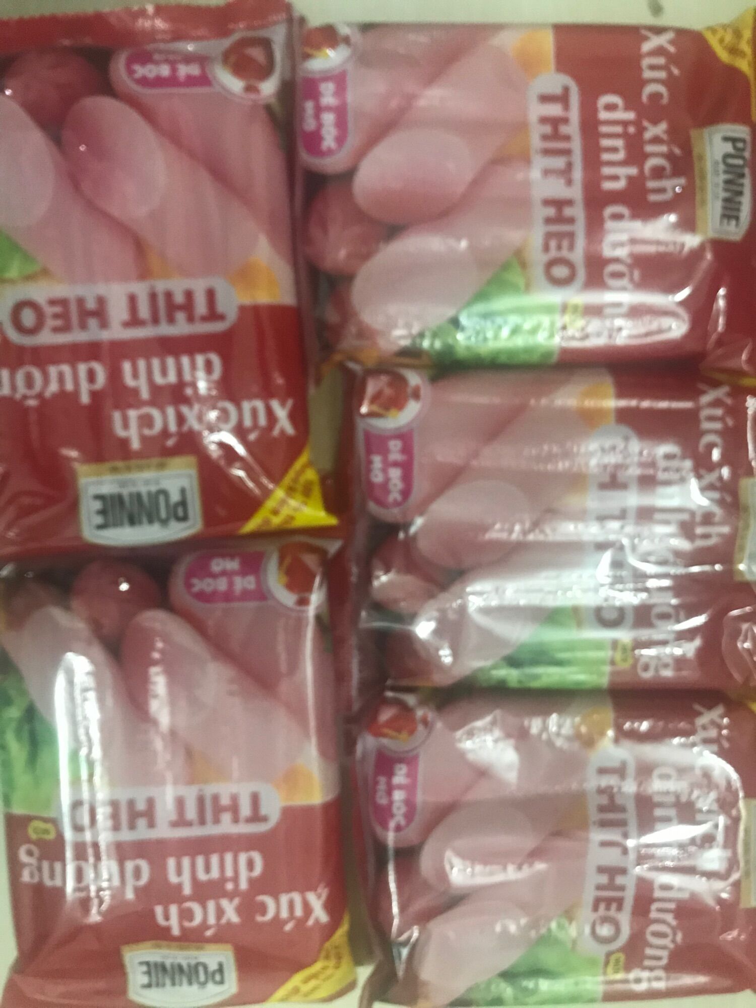 Combo 5 bịch xúc xích dinh dưỡng thịt heo 175gam(5câyx35gam)