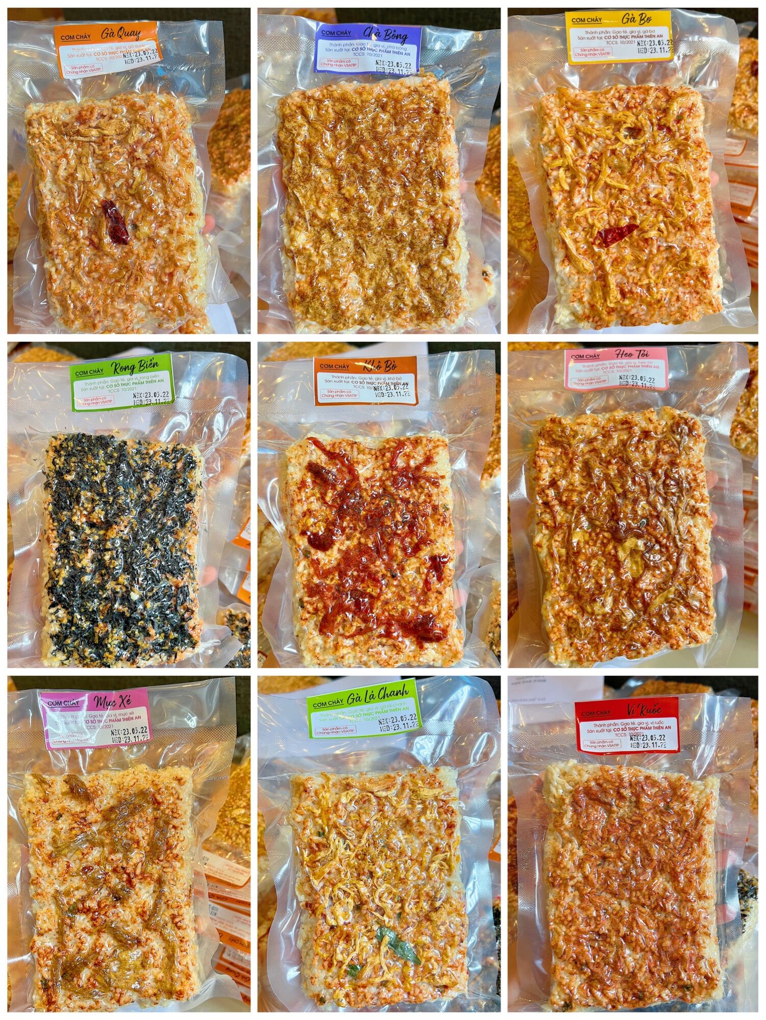 11 loại cơm cháy mini 100g