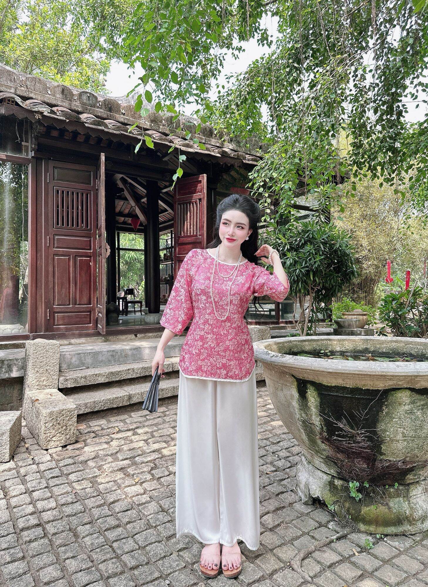 Set lam gấm 2 da phối quần latin 12 cút ngọc