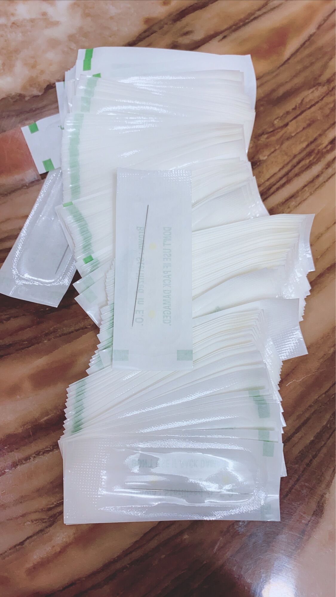 [ Túi 30kim] Kim 1 dài xanh lá chuyên dụg trong phun xăm