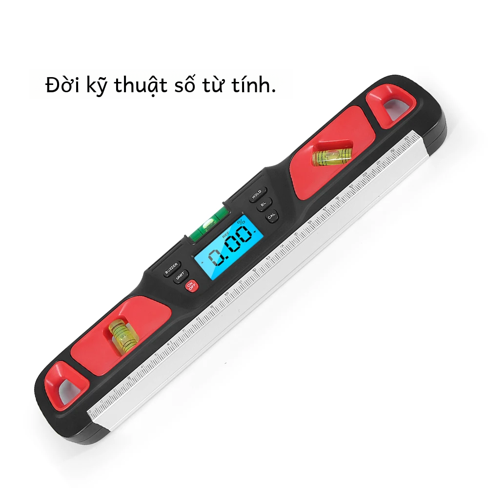 Thước đo mức độ tinh thần kỹ thuật số 360 độ Thước đo quy mô máy đo độ nghiêng bằng điện với công cụ tìm góc ngang bong bóng