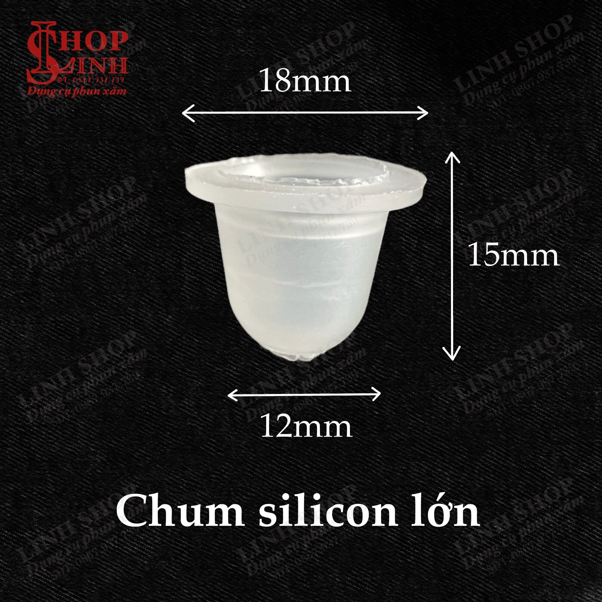 Bịch 100 cái Chum silicon nhỏ, chum silicon bé đựng mực phun xăm